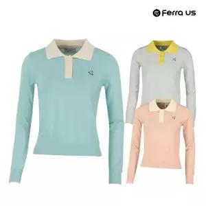 페라어스 여성 파스텔 세미 크롭 티셔츠 ATYJ5057S2골프 여자 긴팔 스포츠 필드 운동복