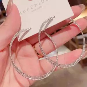 은은하게 빛나는 3줄 레이어드 S925 은침 링 귀걸이 snA3247 패션귀걸이 악세사리