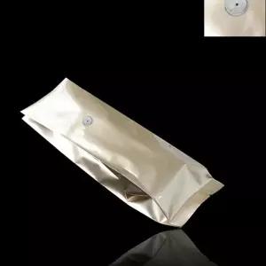 밸브형 M형 골드알루미늄 커피봉투 7X22cm폭4cm 100P 기타보관용기 스탠딩파우치 xr96F73