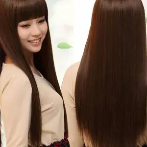 긴 생머리 여자 통가발 긴머리 롱 가발 전체 초코 골 xrEC45F