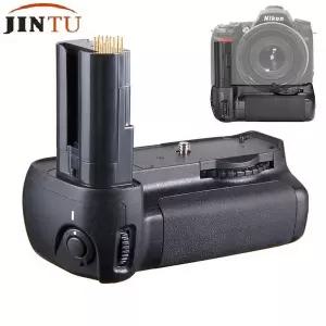JINTU 배터리 그립 교체 MB-D80 니콘 D90 D80 DSLR SLR 카메라용 홀더 AA EN-EL3e 6 개