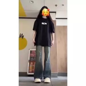 원픽 여성 봄가을 핫팬츠 청바지 여름 얇은 일자 슬림핏 와이드 바지 트렌드