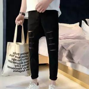남자 데이트 룩 주말 외출 블랙진 스키니 팬츠 코디 바지 n-1A54A