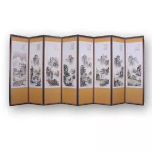 () 산수화 8폭 병풍 (커버포함)병풍 세트 고급 차례용품 차례용 명절 준비 제사 제기