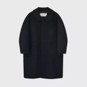 [국내정품] 키뮤어 KIIMUIR [WOOL 80] 울 세미오버핏 발마칸 코트_네이비 KBDWUCL001NY