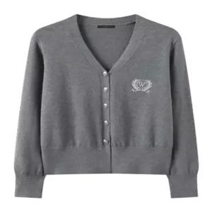 르샵 브이넥 자수 데일리 니트 가디건 DQ1CK005A
