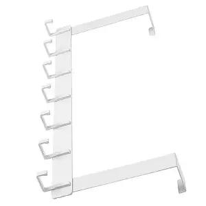 7구 도어 후크 46x18cm 화이트 도어훅 문옷걸이
