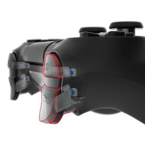 eXtremeRate 촉각 버전 Clicky 헤어 트리거 키트 어깨 버튼 PS4 컨트롤러 CUH-ZCT2 용 범퍼 마우스 클릭