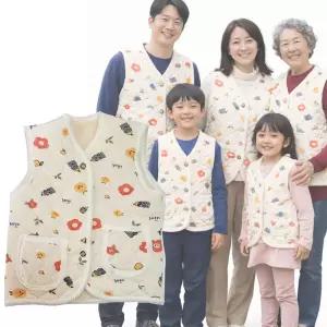 어린이 패밀리룩 제주 아동복 기념품 꽃무늬조끼 여행 감귤조끼 김장조끼