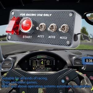 PC USB 시뮬레이터 레이싱 게임 ETS2 ATS Assetto Corsa ACC 엔진 시동/정지 중앙 버튼 컨트롤 박스용 점화
