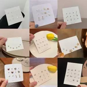 균일가 은침 이어링 귀걸이세트 12종 리본귀걸이