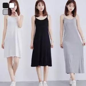 여자 슬리브리스 무지 심플 끈 나시 원피스 DHTW-OPS-SN2559911-R1