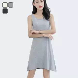 여자 프릴 모달 미디움 민소매 무지 원피스 DHTW-OPS-SN1850160-R1
