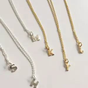 silver925 initial necklace A-Z