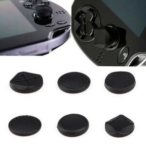 6Pcs 실리콘 아날로그 컨트롤러 엄지 스틱 썸 캡 보호 커버 케이스 PlayStation Psvita PS Vita 1000/2000