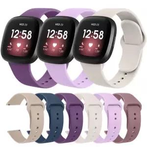 Fitbit Versa 1/Versa 2/Versa 3/Versa 4용 실리콘 스트랩 Lite/Sense/Sense 2 손목 밴드용 밴드 팔찌