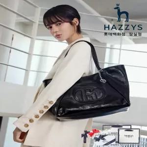 [백화점정품] 헤지스 ACC [인기신상]HIBA5E528BK여성 시그니처 H 패치 블랙 와이드 쇼퍼백L