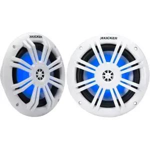 KICKER 51KM604WL 6.5인치 4 LED 해양용 동축 스피커 - 페어