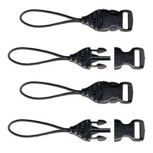 OP /TECH USA 1301082 MINI QD LOOPS - 1.5MM 시스템 커넥터(검정) 카메라 휴대폰 및 쌍안경용 세트