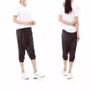 여성 7부 쿨바지 쿨링팬츠 냉감 배기바지 모자이크