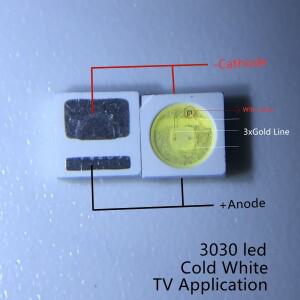LED 백라이트 고출력 1.8W 3030 6V 3V 쿨 화이트 150-187LM PT30W45 V1 TV 응용 smd EVERLIGHT  100 개