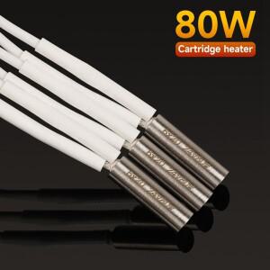 KINGROON 24V 80W 히터 카트리지 E3D V6 화산 핫 엔드 프린터 부품 용 6x20mm 1M 고온 고속 가열 튜브