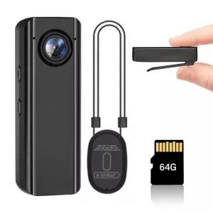 4K 30FPS 미니 바디 카메라 64GB OV 캠코더 마그네틱 백클립 핸즈프리 스포츠