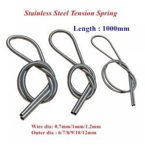 1pc 0.2mm 스테인레스 스틸 슈퍼 롱 텐션 스프링 연장 와이어 직경 길이 1000mm