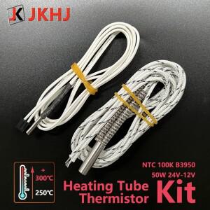 E3D 히터 프린터 액세서리 가열 튜브 12V 50W 카트리지 서미스터 키트 320 ℃ 파이프 100K 핫엔드 부품