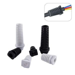 10pcs 4.6/5.2/6mm 케이블 글랜드 커넥터 고무 스트레인 릴리프 코드 부트 프로텍터 와이어 슬리브 전동 공