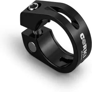 Corki Cycles 자전거 시트포스트 클램프 28.6mm 칼라 알루미늄 합금 블랙