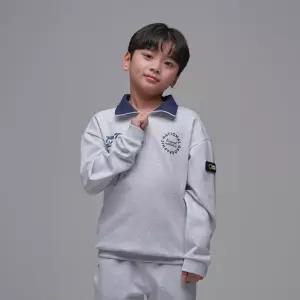 내셔널지오그래픽 키즈 NATIONALGEOGRAPHIC KIDS K241USW940 반집업 맨투맨 WHITEMELANGE