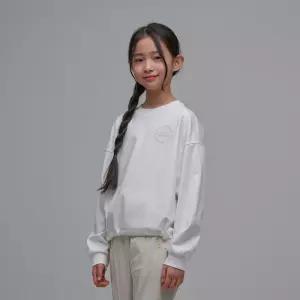 내셔널지오그래픽 키즈 NATIONALGEOGRAPHIC KIDS K241GTS910 여아 스트링 맨투맨 WHITE