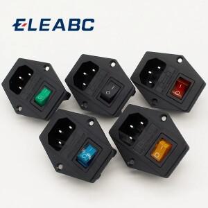 5개 황동 부분 10A 퓨즈로 로커 스위치가 있는 전원 소켓 ac 3 홀더 커넥터가 터미널
