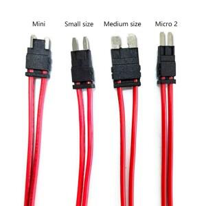 Gaqqee 자동차 수정 ACC 퓨즈 박스 소형 중형 Micro2 미니 소형 표준 전원 소켓 무손실 탭 홀더 16AWG