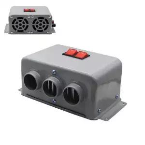 12V/24V 자동차 히터 600W-800W 고전력 전기 팬 안개 방지 3 홀 휴대용 제습기 제상기