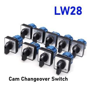 1PC 전기 2/3/4 위치 8 단자 로터리 캠 전환 500V 20A LW28-20-LW26