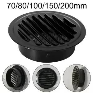70-200mm 스테인레스 스틸 외벽 공기 배출구 벤트 그릴 라운드 덕트 캡 환기 커버 메쉬 구멍 시스템
