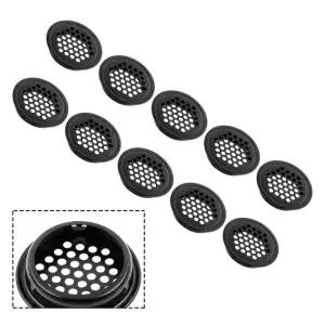 10pcs 라운드 캐비닛 공기 덕트 환기 Dia.35mm 철강 루버 메쉬 구멍 플러그 장식 커버 옷장 그릴 시스템