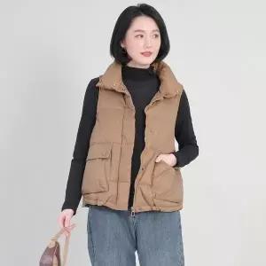 [NS홈쇼핑]애비뉴투지 엄마옷 백 프릴 차이나 지퍼 똑딱이 오리털 숏 패딩 조끼 V11356..