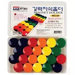 고품질 포비월드 칼라자석 MH-40 대3.2cm 44개 -43951 철사 W8CEF2D