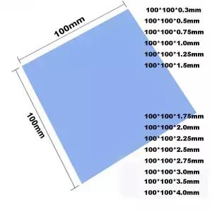 새로운 열 패드 100X100mm GPU CPU 노트북 방열판 냉각 마더 보드 실리콘 그리스 6.0W/mK