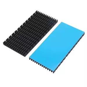 80x40x5mm 4pcs 알루미늄 방열판 전자 IC 칩 ram을위한 까만 열 전도성 테이프를 가진 LED 냉각