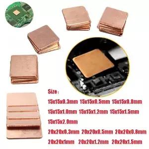 5pcs DIY 구리 방열판 열 패드 시트 노트북 GPU CPU 칩 쿨러 용 0.3mm-2mm 두께