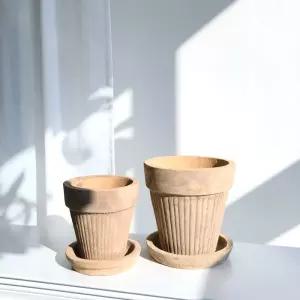 2개셋트 테라원 빈티지 아쿠아 토분 TC05 받침셋실내화분 정화분 소품 식물 장식 인테리어 디자인