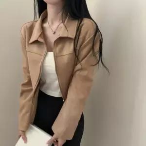 봄옷 여성 크롭 자켓 겨울 데일리 스웨이드 집업