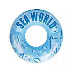 80cm 씨월드 손잡이 튜브(블루)물놀이 원형 비치 수영 놀이용 수영장 계곡 바다 이용품