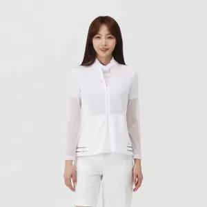 [매장정품] 엘르골프 [] 여성 뒷 셔링 포인트 풀집업 티셔츠_6I45502