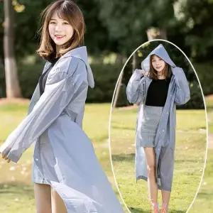 비옷 다회용 레인코트 그레이