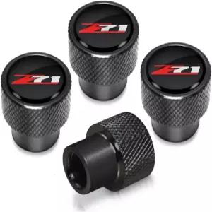 Z71 실버라도 콜로라도 타호 액세서리와 호환되는 4PCS 타이어 밸브 스템 캡 알루미늄 세트 내식성 z71